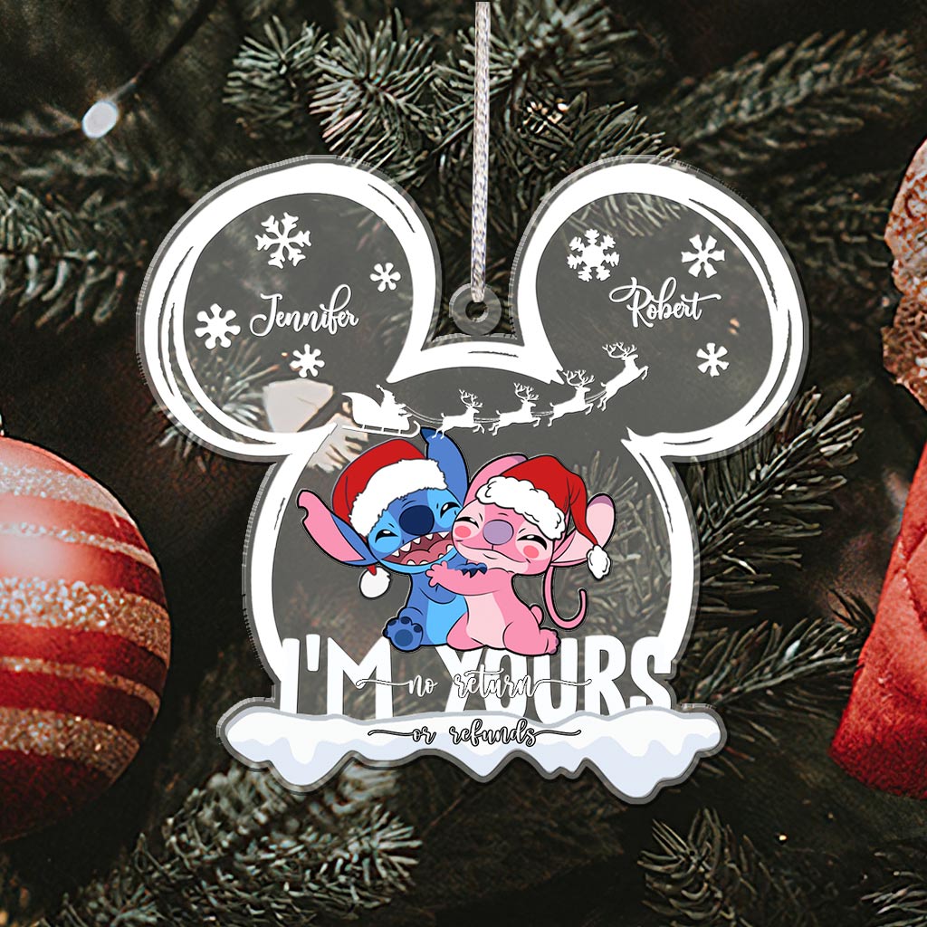 I'm Yours No Return Or Refunds - Personalized Ohana Transparent Ornament