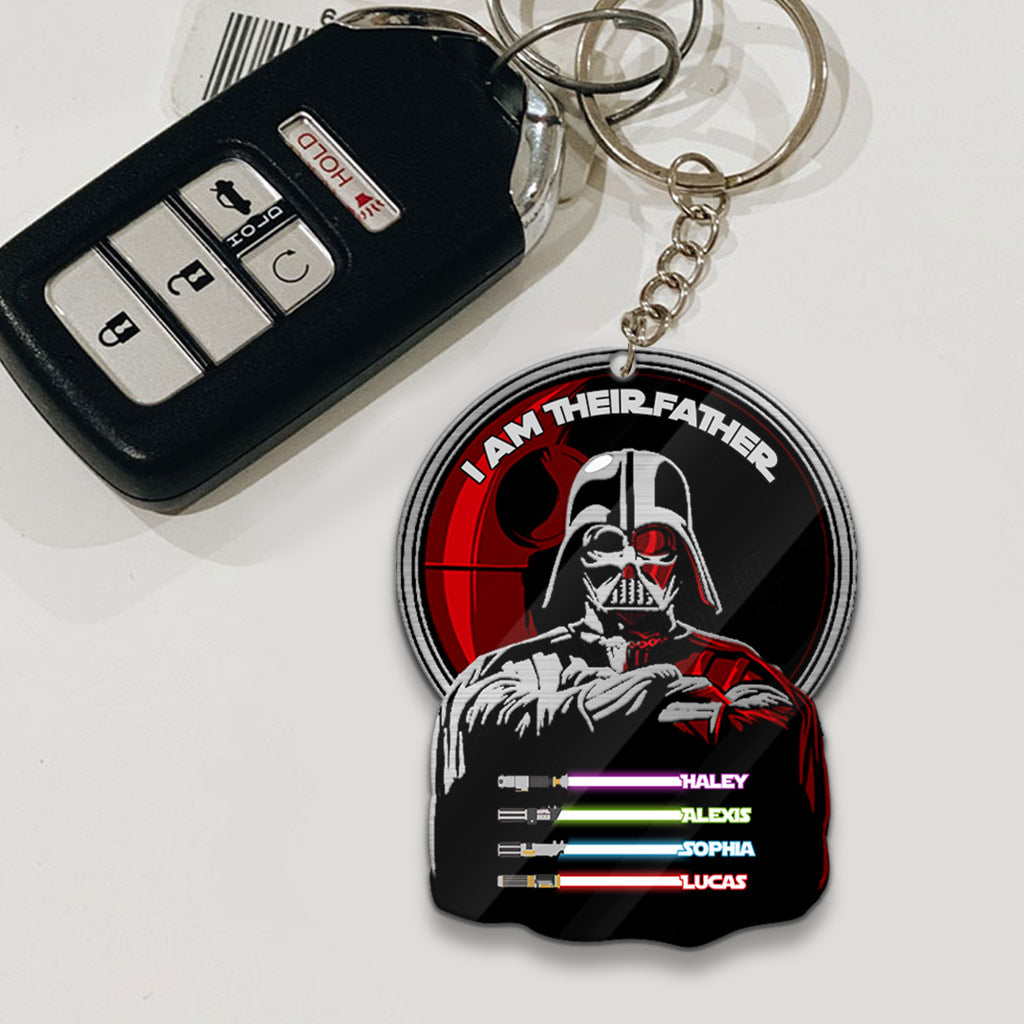 I Am Their Father - Personalized Keychain (Printed On Both Sides)