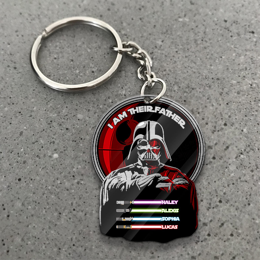 I Am Their Father - Personalized Keychain (Printed On Both Sides)