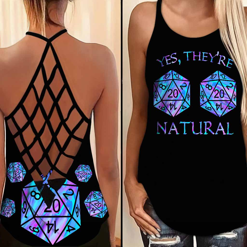 Yes They're Natural - Tabletop RPG Cross Tank Top