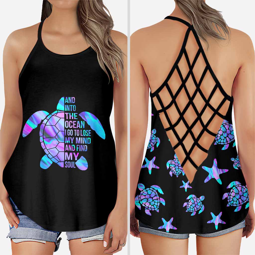 Salty Lil' Beach -Turtle Cross Tank Top