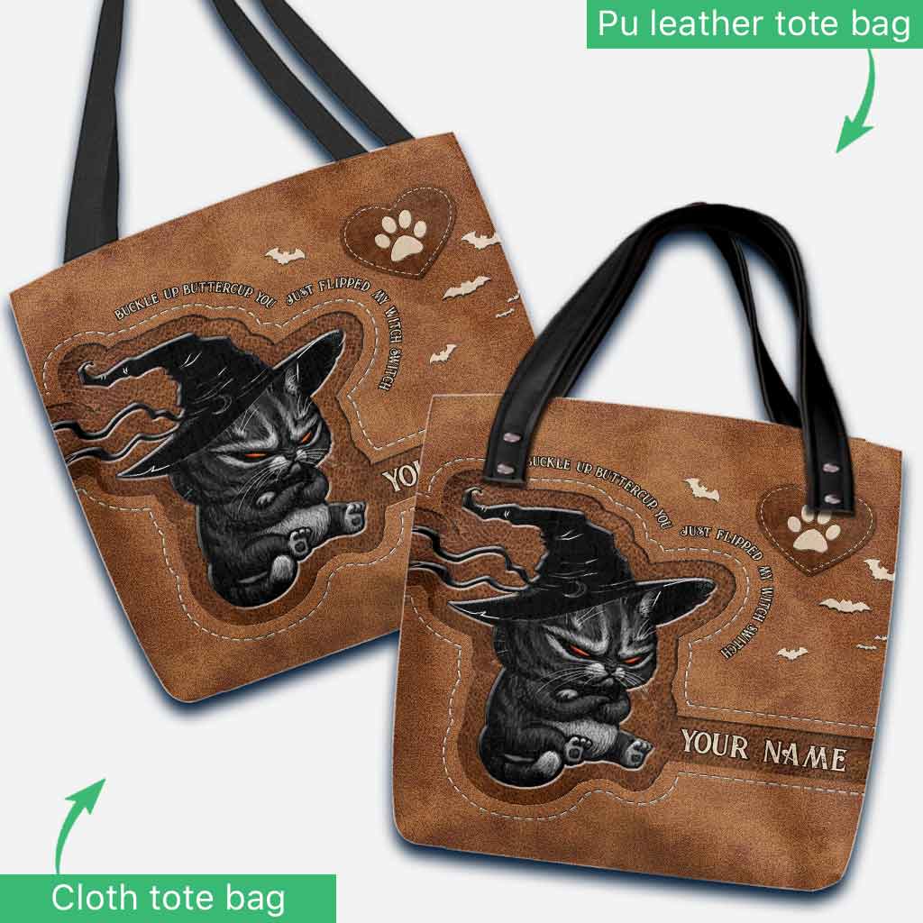 Buckle Up Buttercup Halloween - Cat Personalized Tote Bag