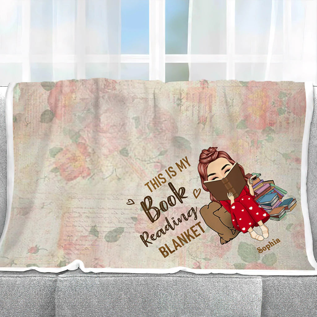 This Is My Book Reading Blanket - Personalized Book Blanket