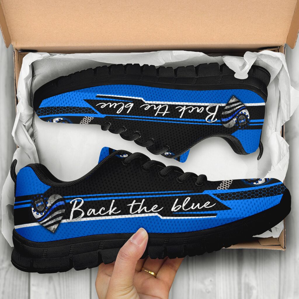 Back The Blue Police Officer Sneakers 0622