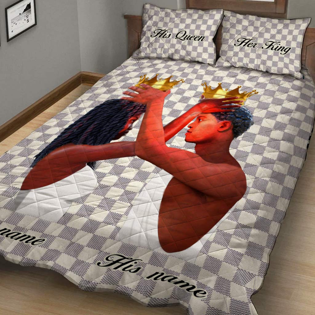 Black King Black Queen - Personalized African American Quilt Set