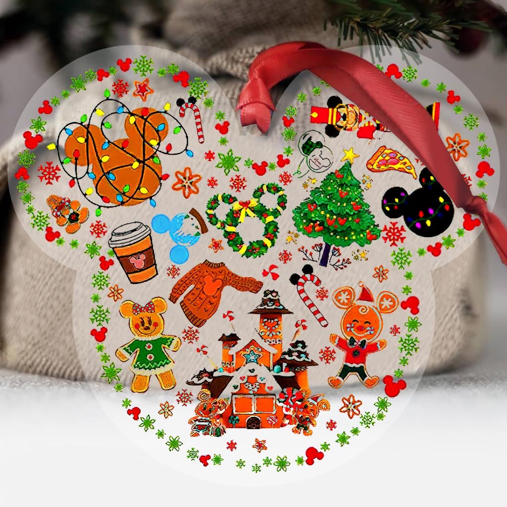 Merry Christmas - Mouse Transparent Ornament