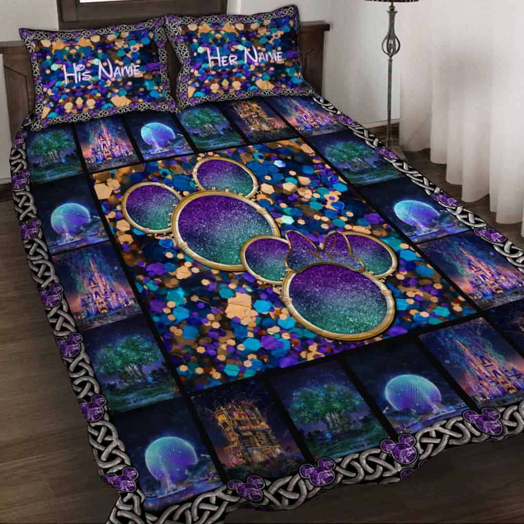 Magic Couple - Personalized Mouse Quilt Set