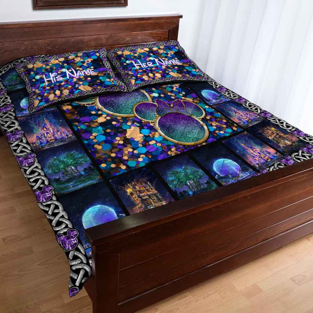 Magic Couple - Personalized Mouse Quilt Set