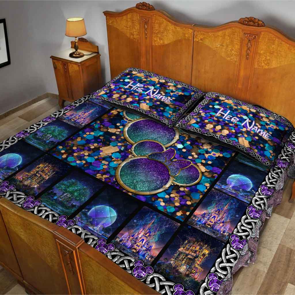 Magic Couple - Personalized Mouse Quilt Set