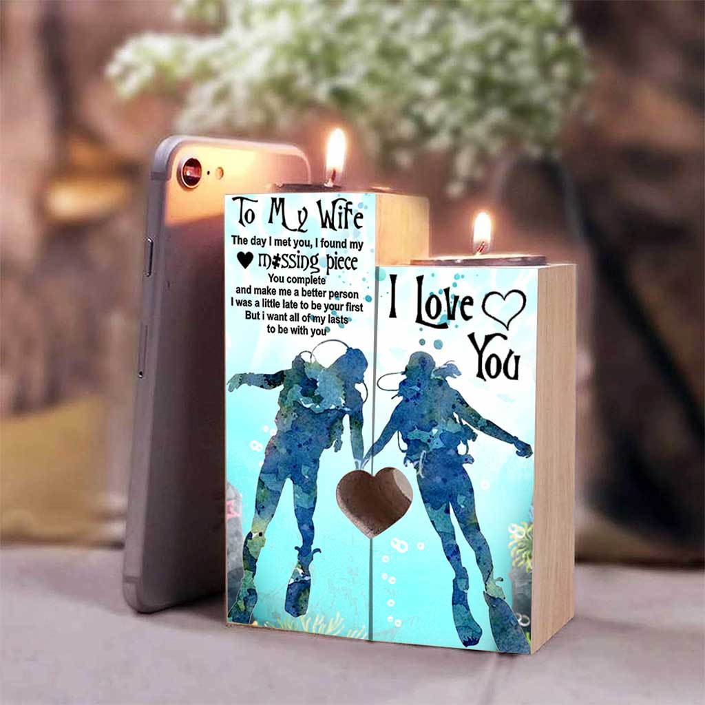 To My Wife - Scuba Diving Candle Holder