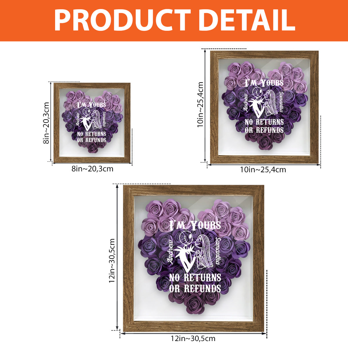 I’m Yours - Personalized Nightmare Flower Shadow Box