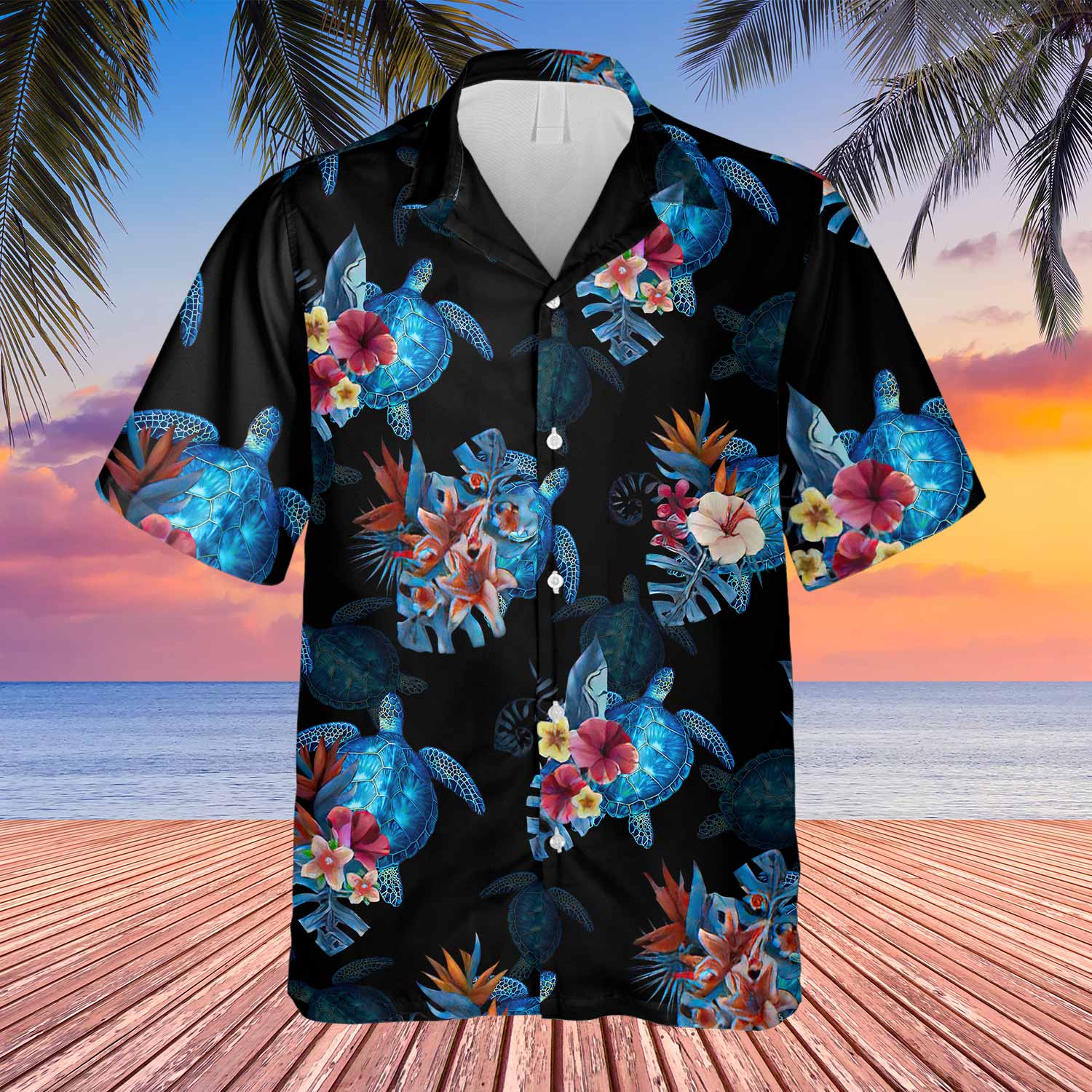 Tropical Vibes - Turtle Hawaiian Shirt