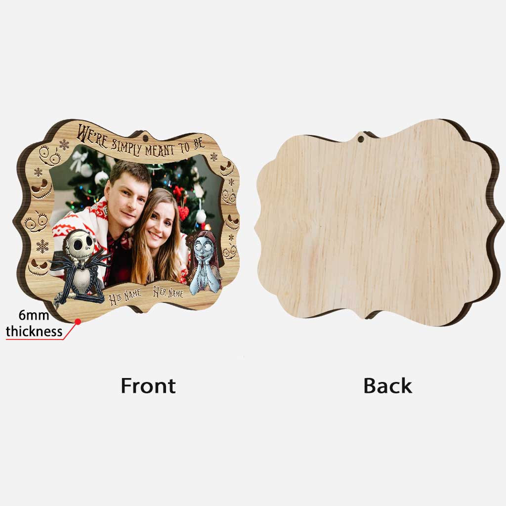 We're Simply Meant To Be - Personalized Christmas Nightmare Layered Wood Ornament