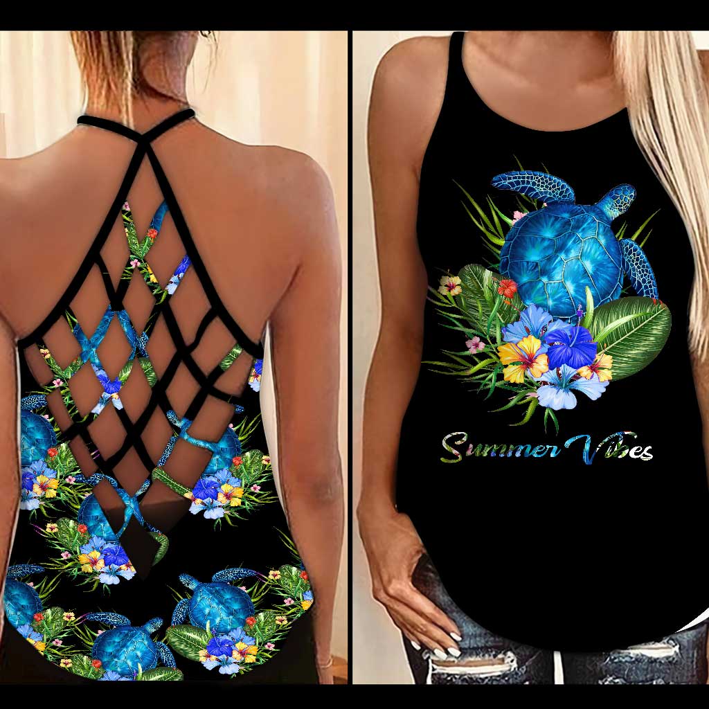 Summer Vibes - Turtle Cross Tank Top