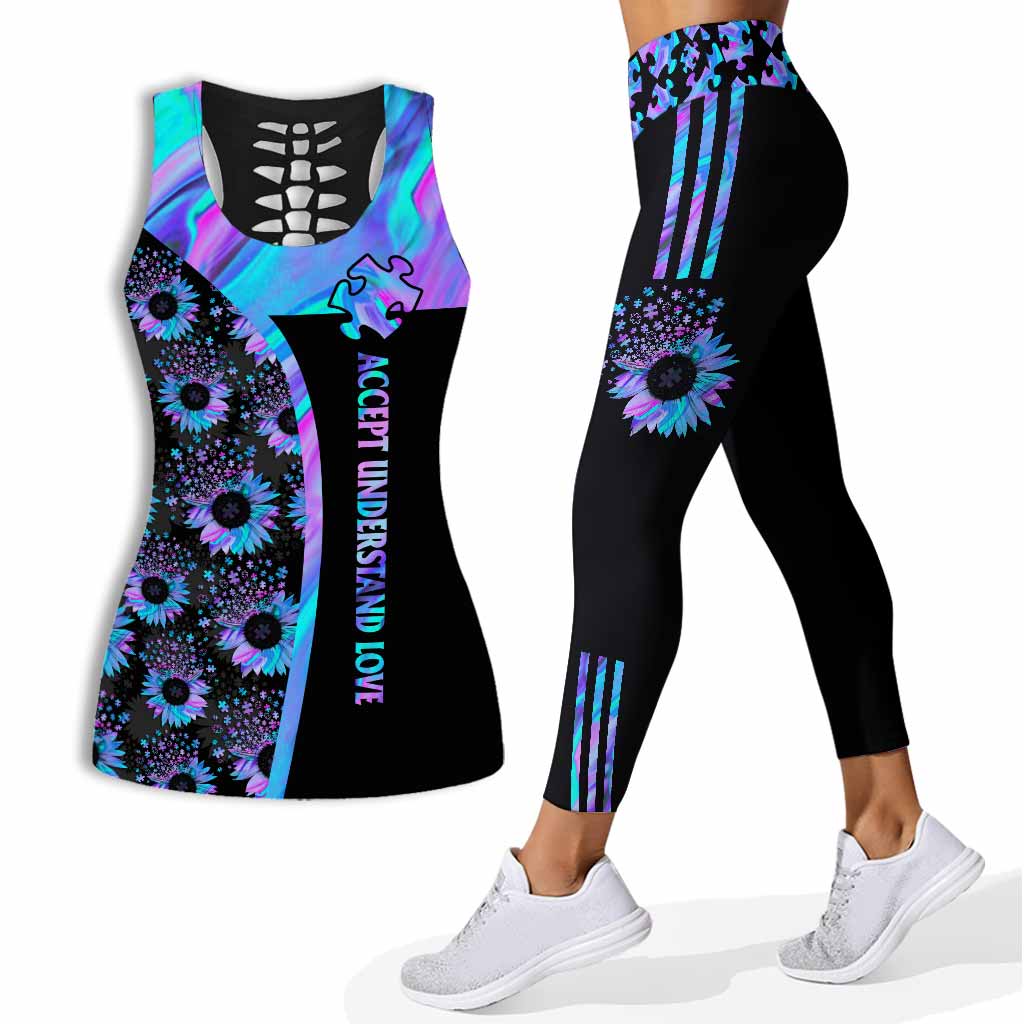 Cheap Husky Sport Combo Hollow Tanktop And Legging Outfit for