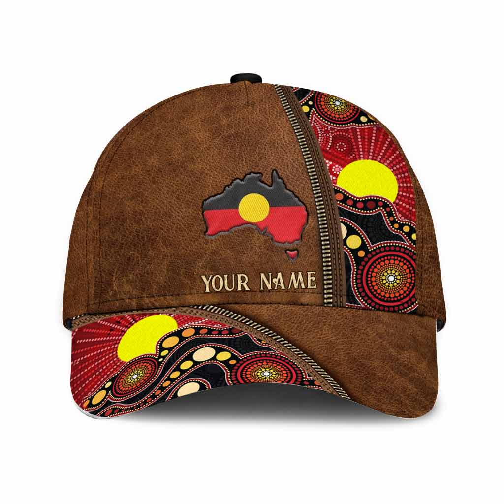 Aboriginal Australian Personalized Leather Pattern Print Classic Cap