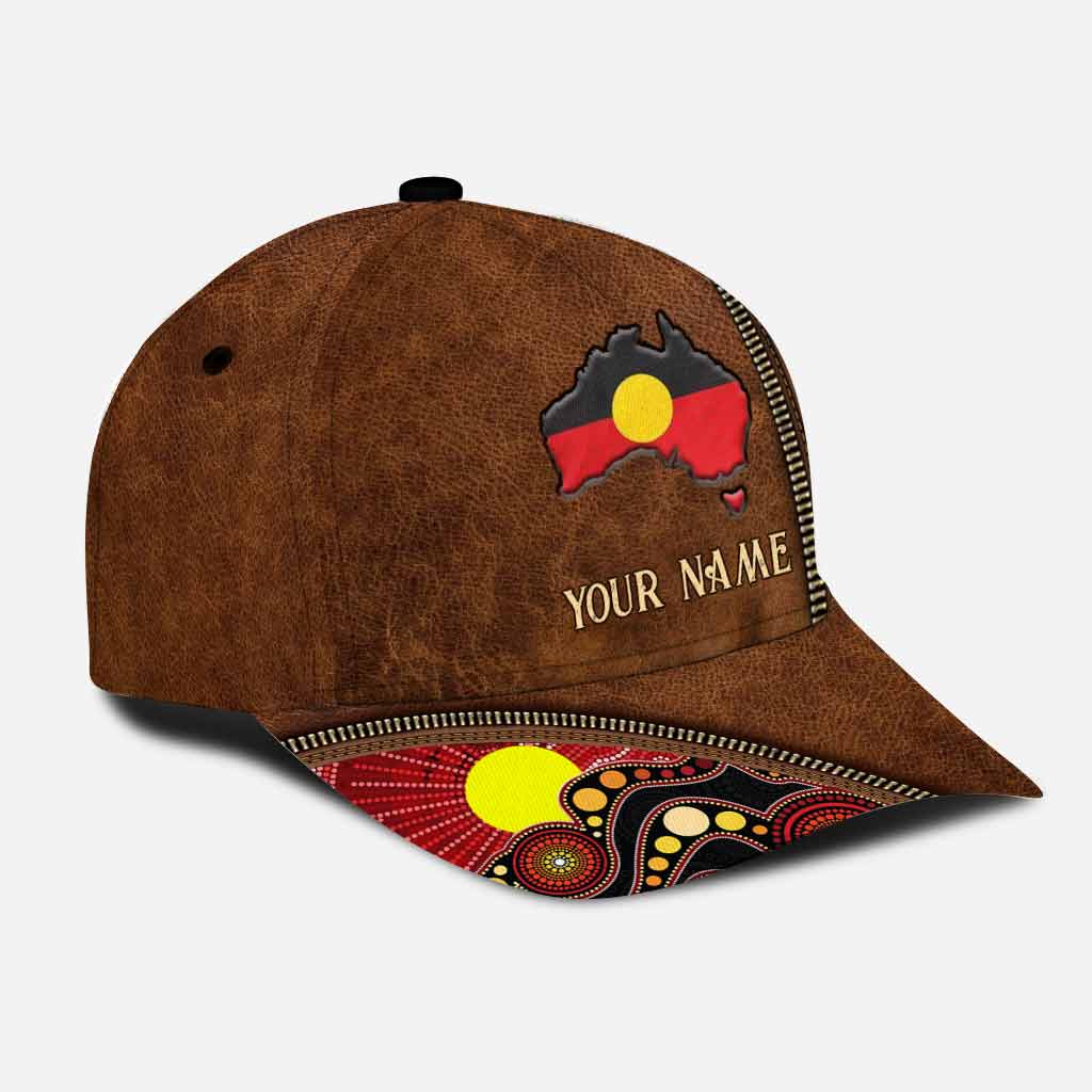 Aboriginal Australian Personalized Leather Pattern Print Classic Cap