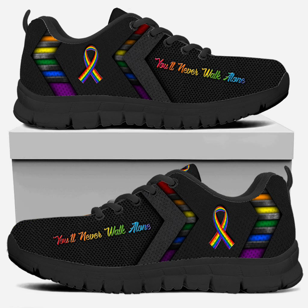 You'll Never Walk Alone - Personalized LGBT Support Sneakers