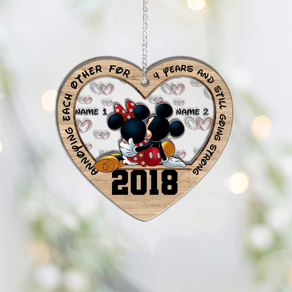 Annoying Each Other Since - Personalized Christmas Couple Layers Mix Ornament