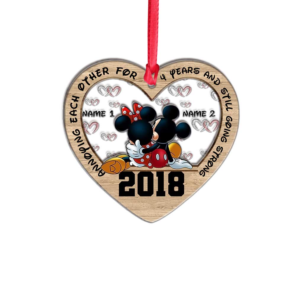 Annoying Each Other Since - Personalized Christmas Couple Layers Mix Ornament