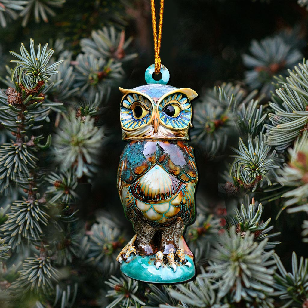 Love Owls - Christmas Ornament (Printed On Both Sides)