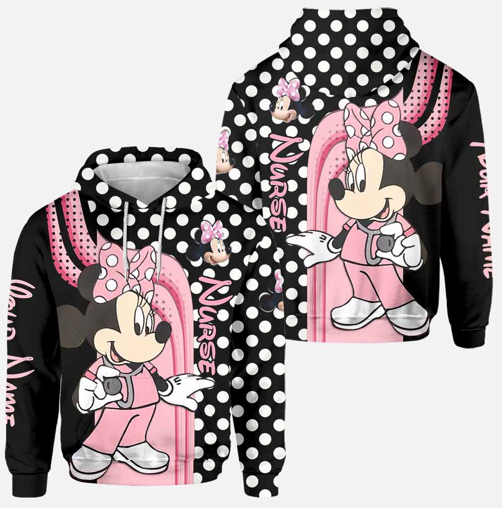 Mouse Ears And Nurse - Personalized Hoodie And Leggings