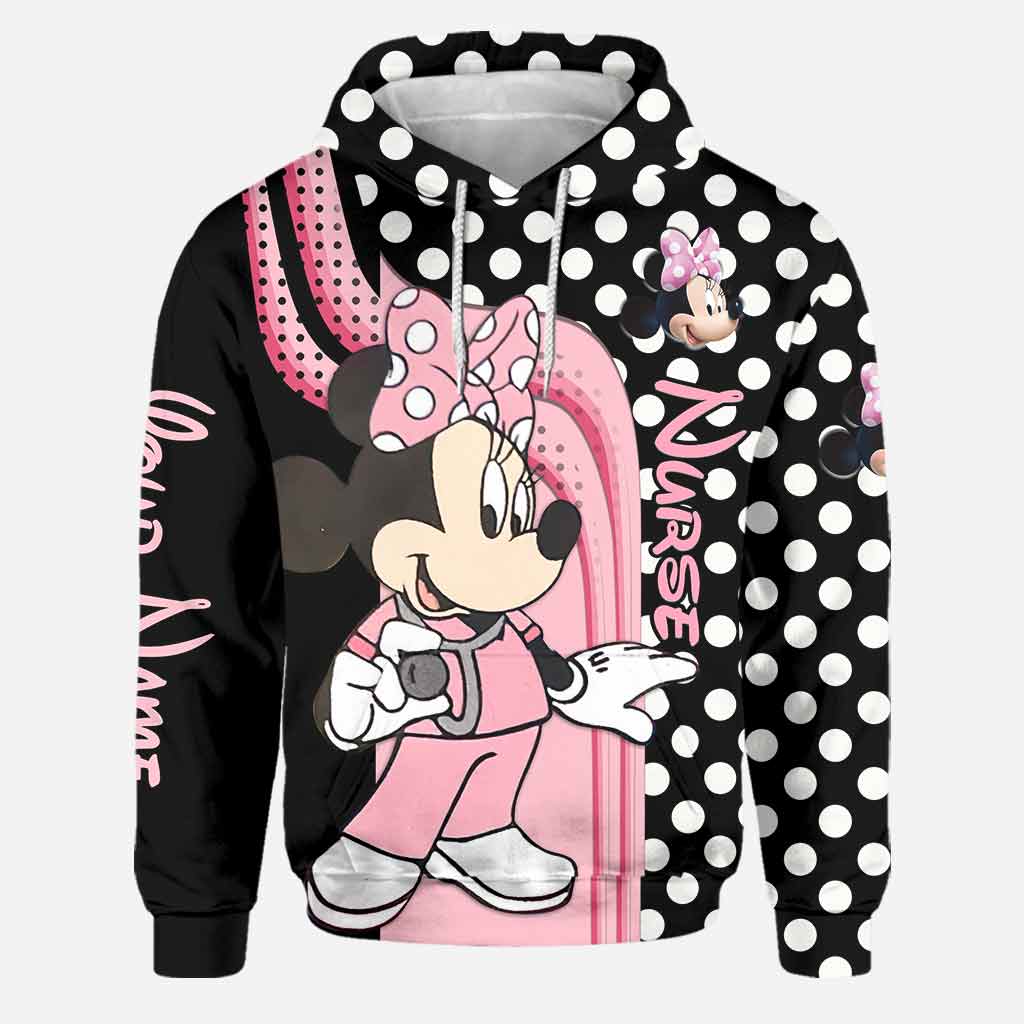 Mouse Ears And Nurse - Personalized Hoodie And Leggings