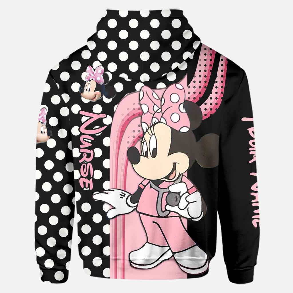 Mouse Ears And Nurse - Personalized Hoodie And Leggings