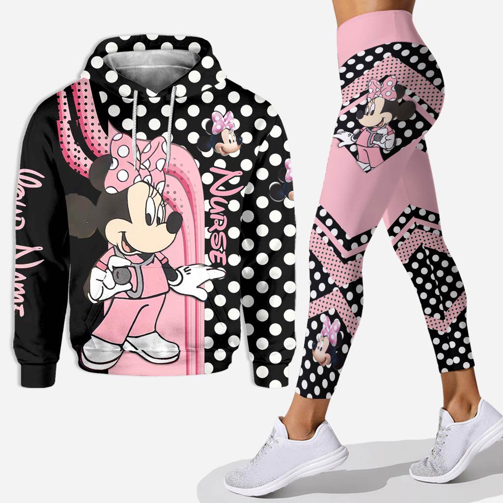 Mouse Ears And Nurse - Personalized Hoodie And Leggings