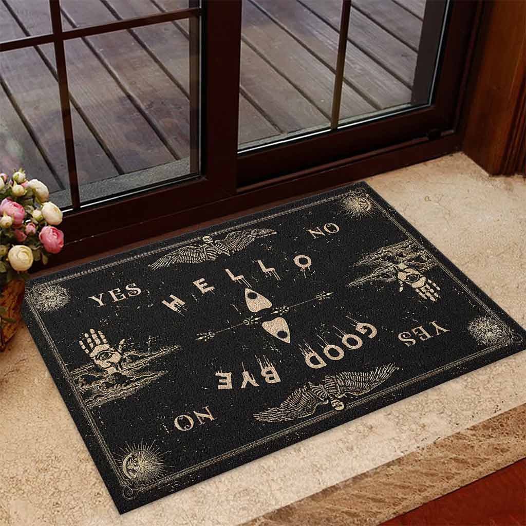 Hello Goodbye - Witch Coir Pattern Print Doormat