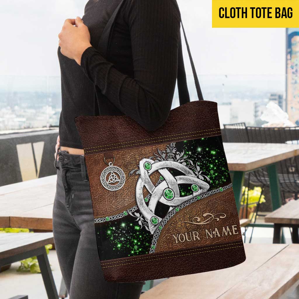 Celtic Knot Green - Irish Personalized Tote Bag