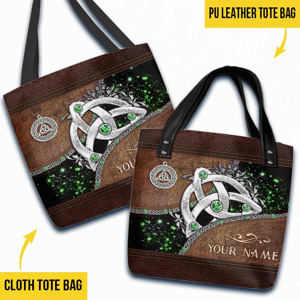 Celtic Knot Green - Irish Personalized Tote Bag