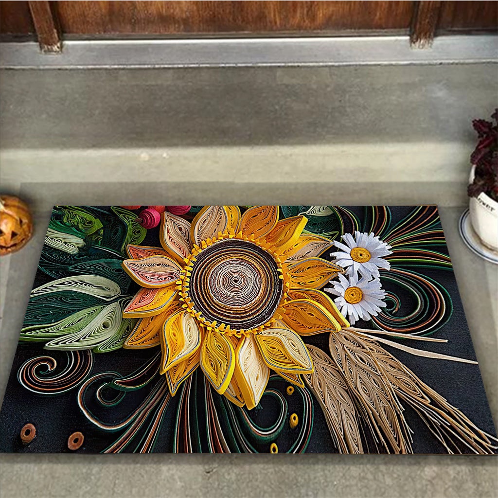 Sunflower 3D Pattern Print Doormat