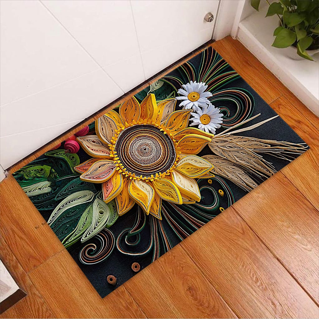 Sunflower 3D Pattern Print Doormat