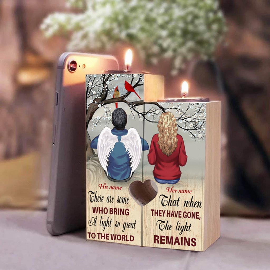 Memorial Gift For Couple - Personalized Couple Candle Holder