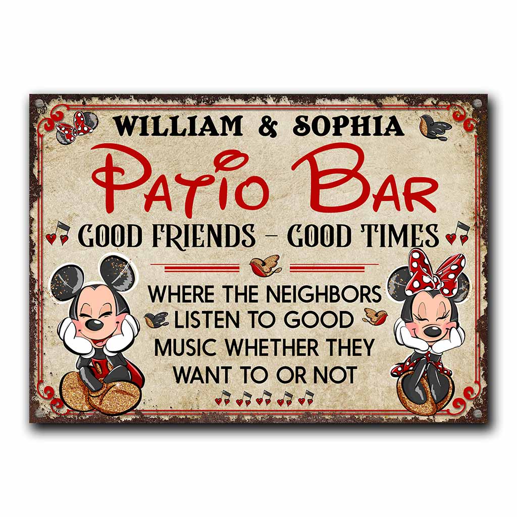 Welcome - Personalized Backyard Rectangle Metal Sign