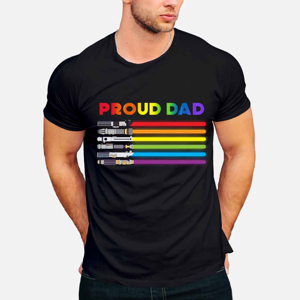 Proud Dad - Personalized LGBT Support T-shirt and Hoodie