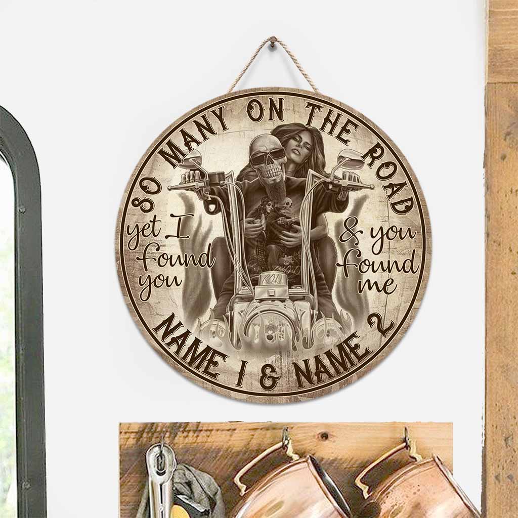 So Many On The Road - Biker Personalized Round Wood Sign