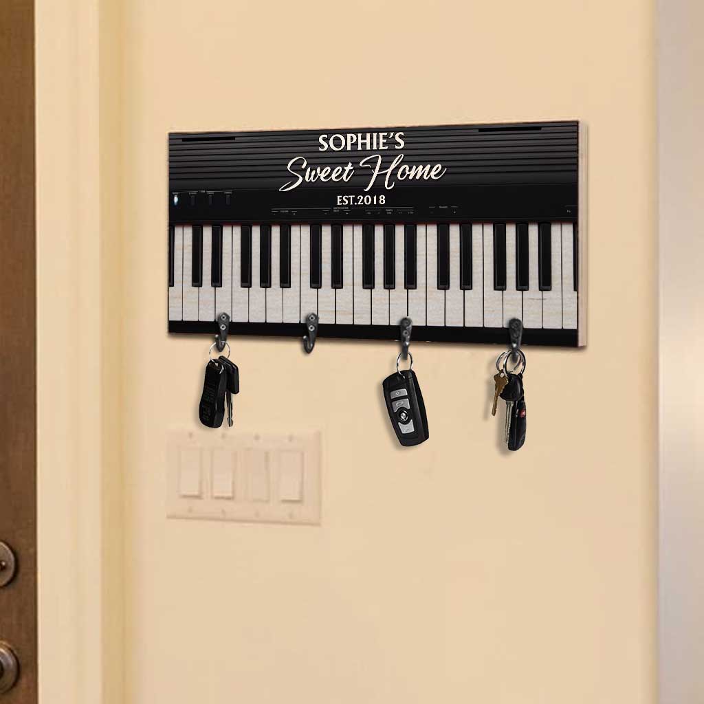 Sweet Home - Personalized Piano Key Rack