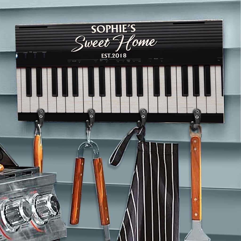Sweet Home - Personalized Piano Key Rack