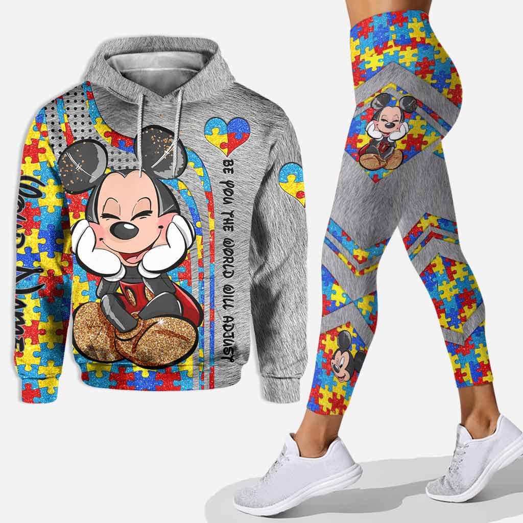 Be You The World Will Adjust - Personalized Autism Awareness Hoodie And Leggings