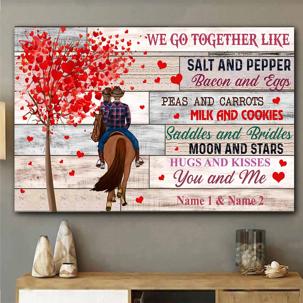 We Go Together - Personalized Couple Horse Poster