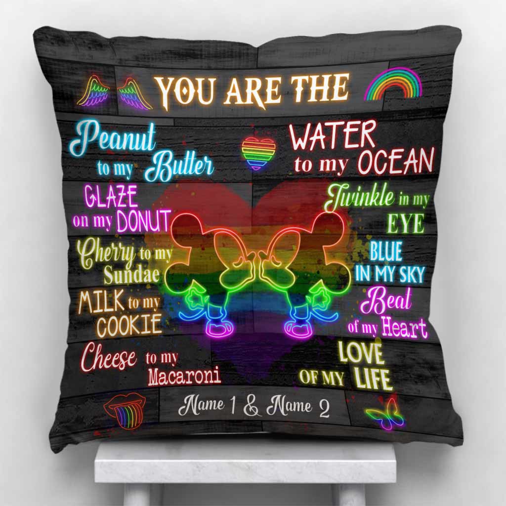 You Are The Love Of My Life - Personalized Couple LGBT Support Throw Pillow With 3D Pattern Print