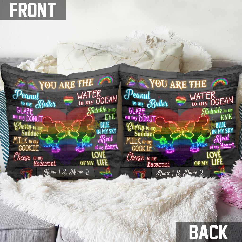 You Are The Love Of My Life - Personalized Couple LGBT Support Throw Pillow With 3D Pattern Print