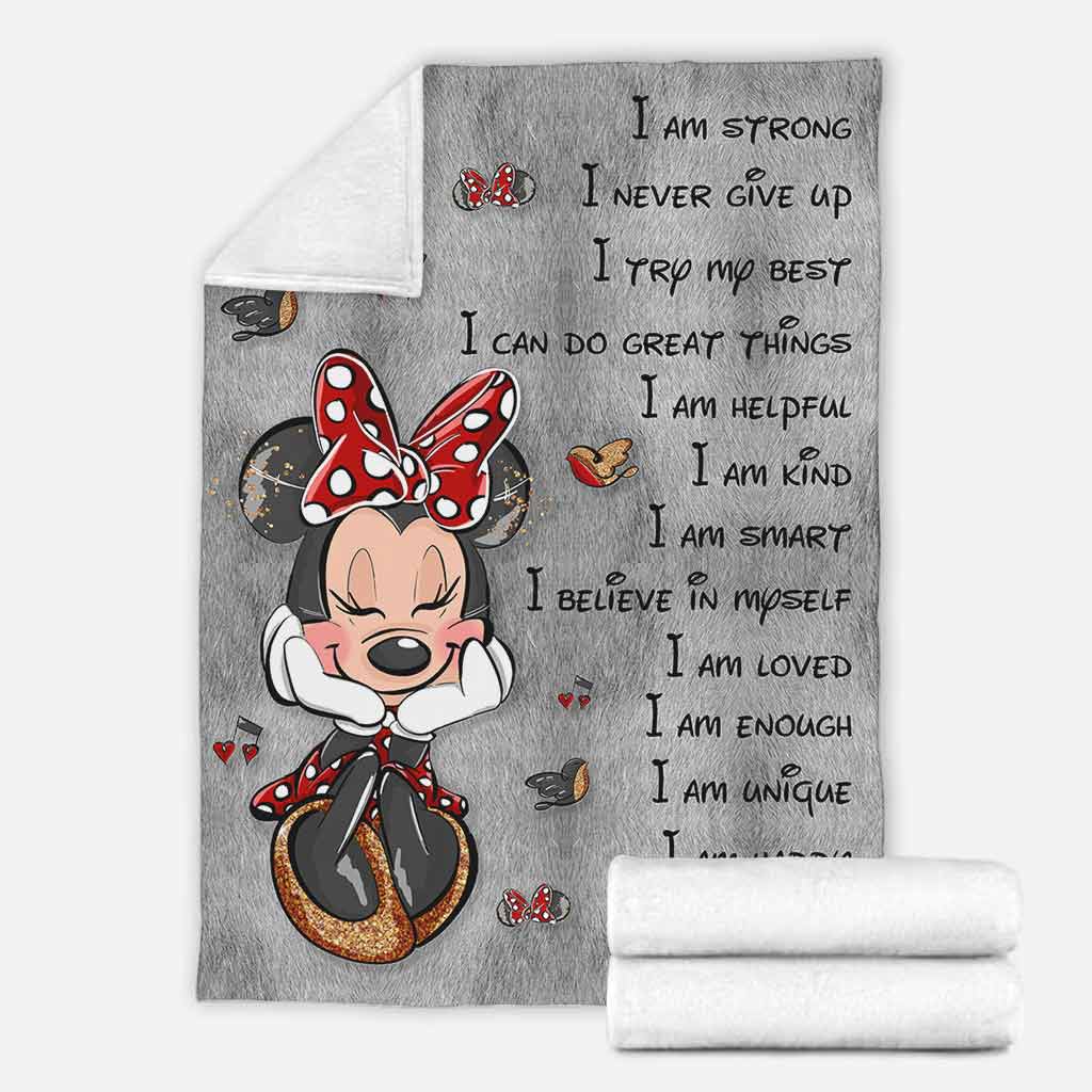 I Am Strong I Never Give Up - Personalized Daughter Blanket