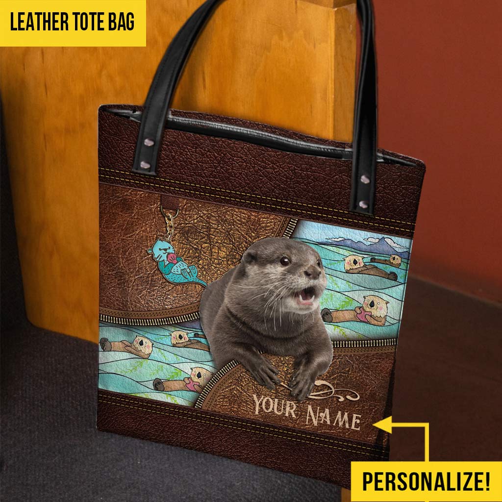 Love Otters Personalized Tote Bag