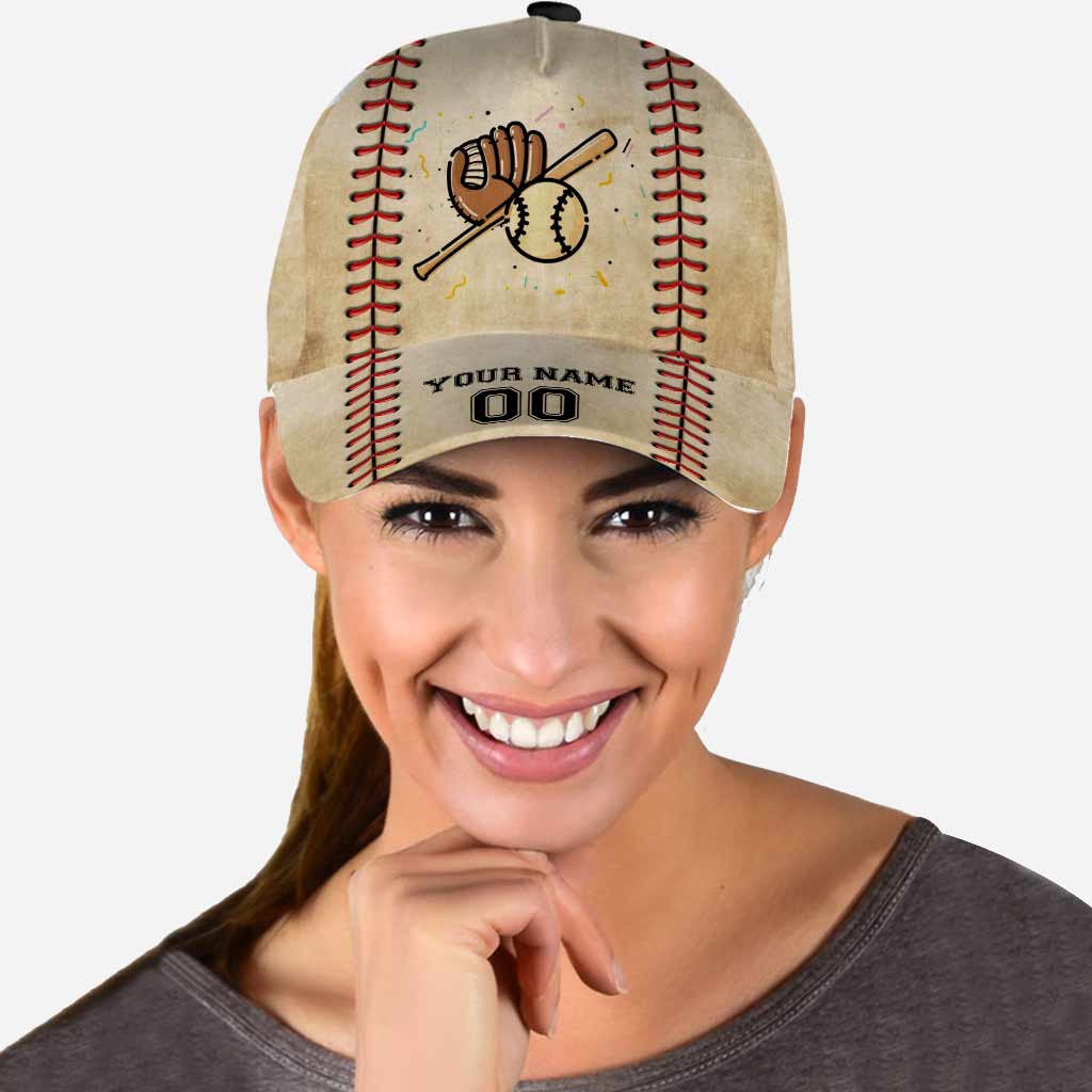 Baseball Personalized Leather Pattern Print Classic Cap