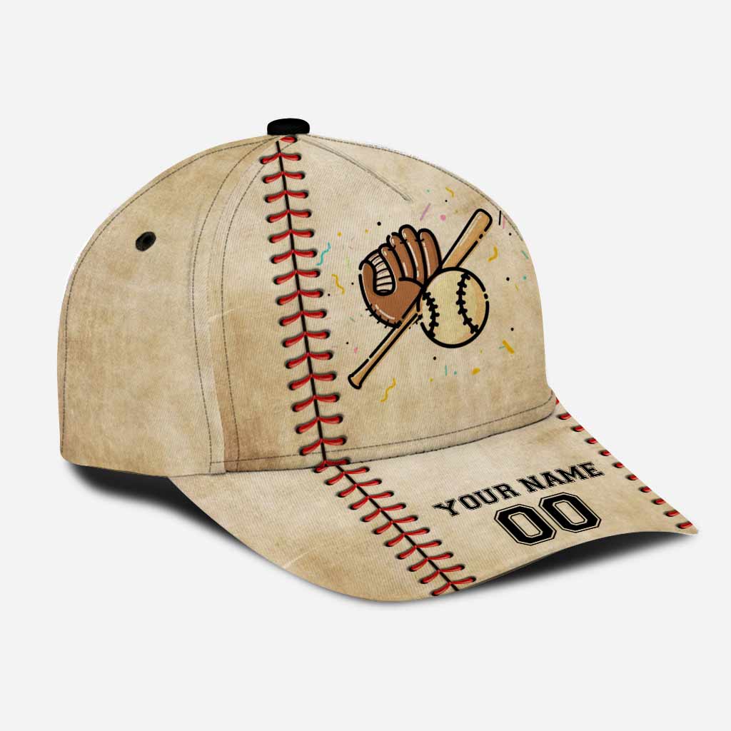 Baseball Personalized Leather Pattern Print Classic Cap