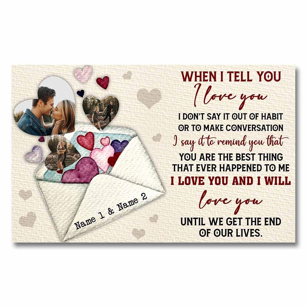 When I Tell You I Love You - Personalized Couple Poster