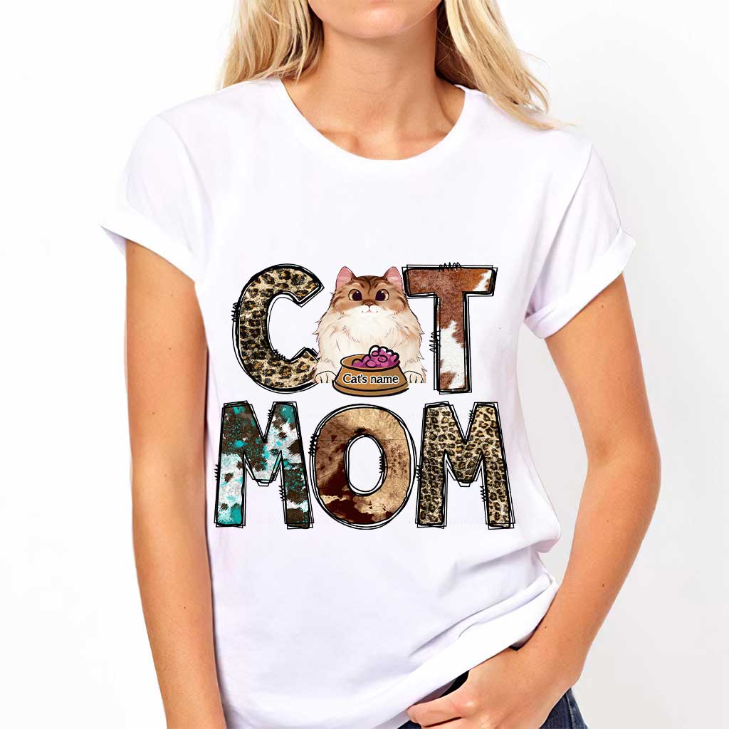 Cat Mom - Personalized Mother's Day Father's Day T-shirt and Hoodie